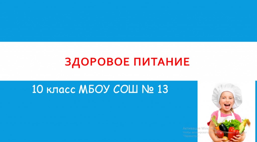 Здоровое питание 10 класс